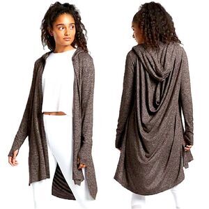 Athleta Shale Heather Harmony Wrap with Draped Back Long Length Size XS